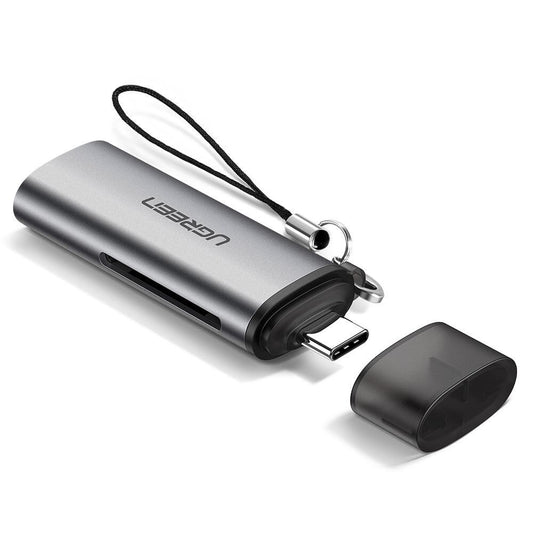 UGREEN 50704 USB-C SD Card Reader – Dual Slot Adapter for SD & MicroSD Cards – High-Speed Data Transfer for Laptops, Tablets & Phones