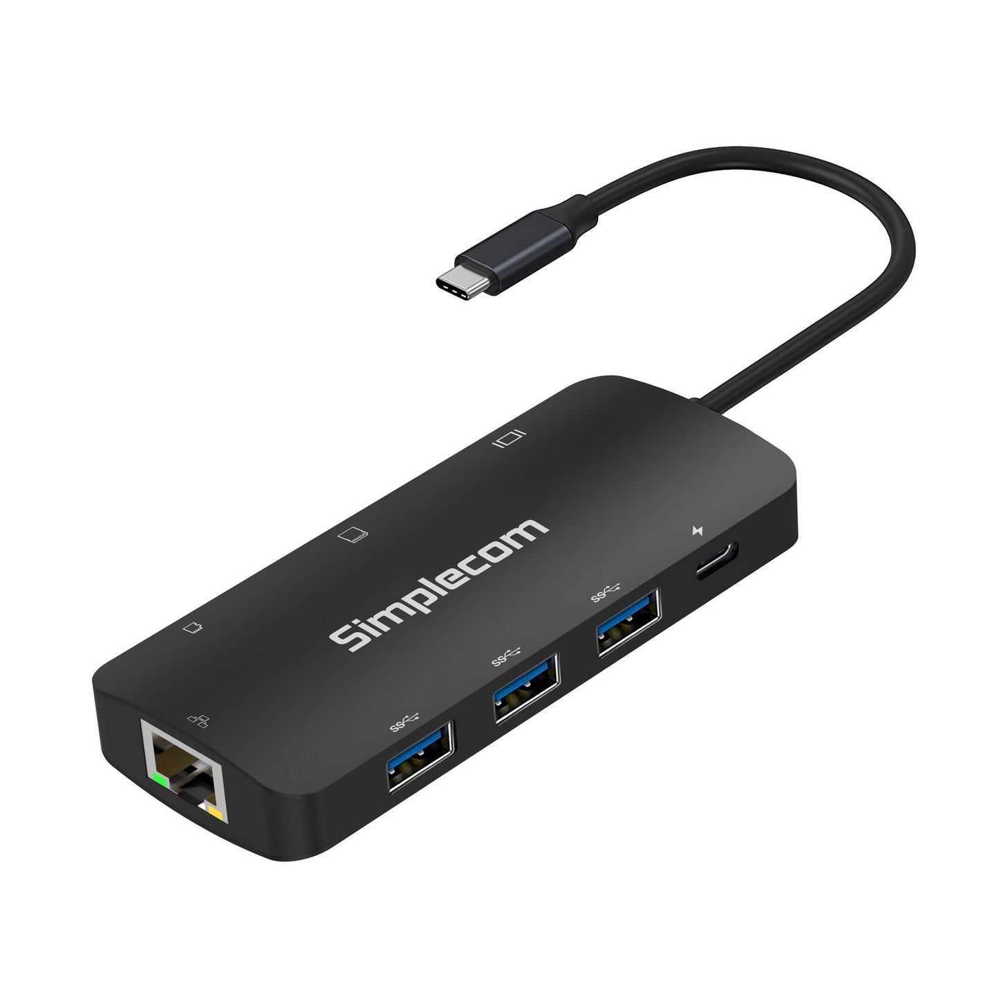 Simplecom CHT580 USB-C 8-in-1 Multiport Hub – HDMI 2.0, USB 3.0, PD Charging Docking Station
