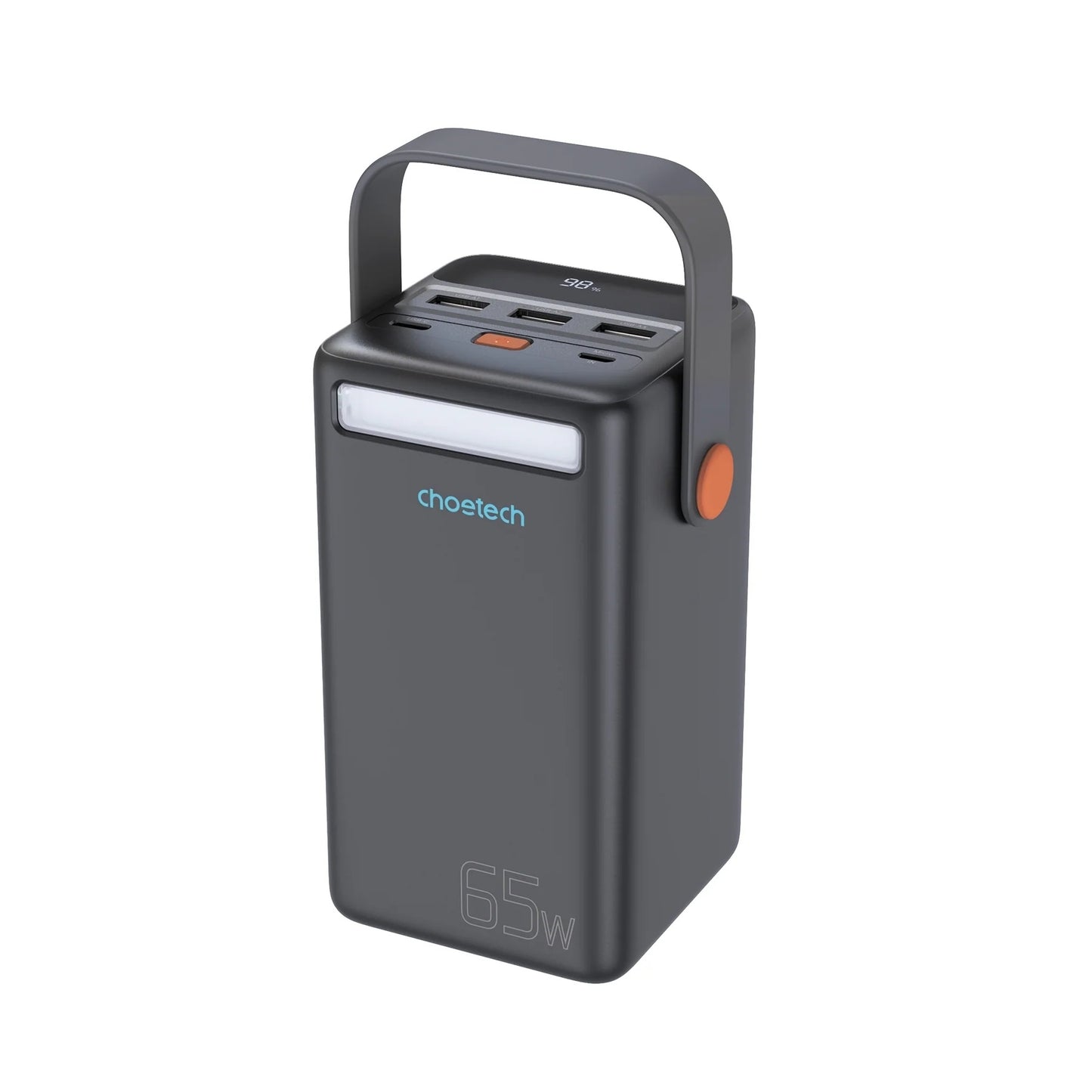 CHOETECH B664 50000mAh Power Bank – PD 65W Fast Charging, LCD Display, LED Flashlight