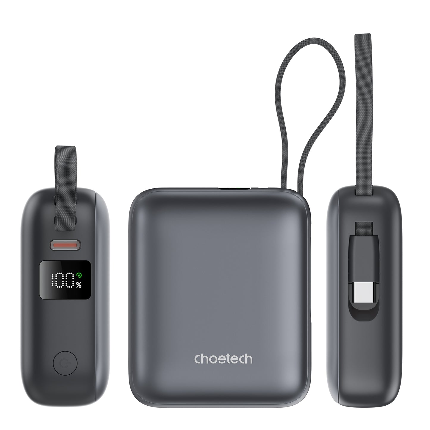 CHOETECH B832-GY 10000mAh PowerLeap Power Bank – 35W Fast Charging USB-C + USB-A Portable Charger – Compact & Travel-Friendly
