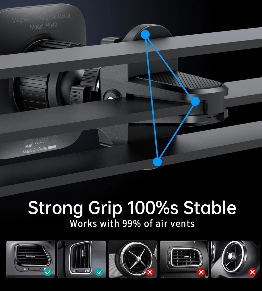 CHOETECH H042 Magnetic Car Phone Mount – Air Vent Holder for iPhone & Android with Strong Magnet Grip