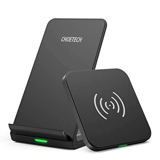 CHOETECH MIX00087 (T524S + T511S) Qi Wireless Charger Combo – 10W/7.5W Fast Charging Stand & Pad for iPhone, Samsung & Qi-Enabled Devices