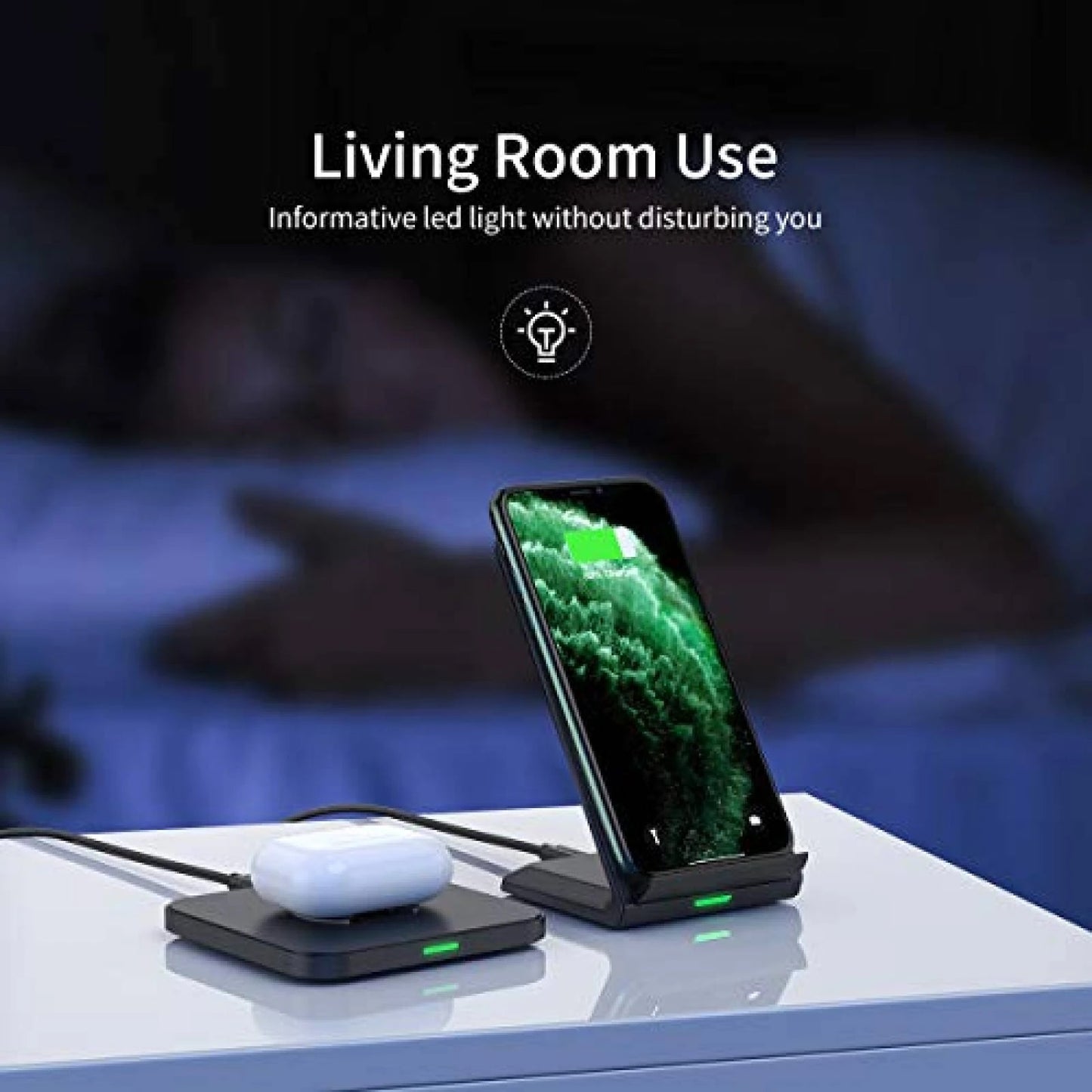 CHOETECH MIX00087 (T524S + T511S) Qi Wireless Charger Combo – 10W/7.5W Fast Charging Stand & Pad for iPhone, Samsung & Qi-Enabled Devices