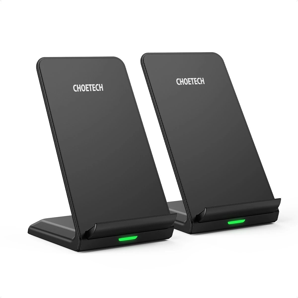 CHOETECH Fast Wireless Charging Stand 10W – Qi-Certified, Dual Pack (T524S MIX00093)
