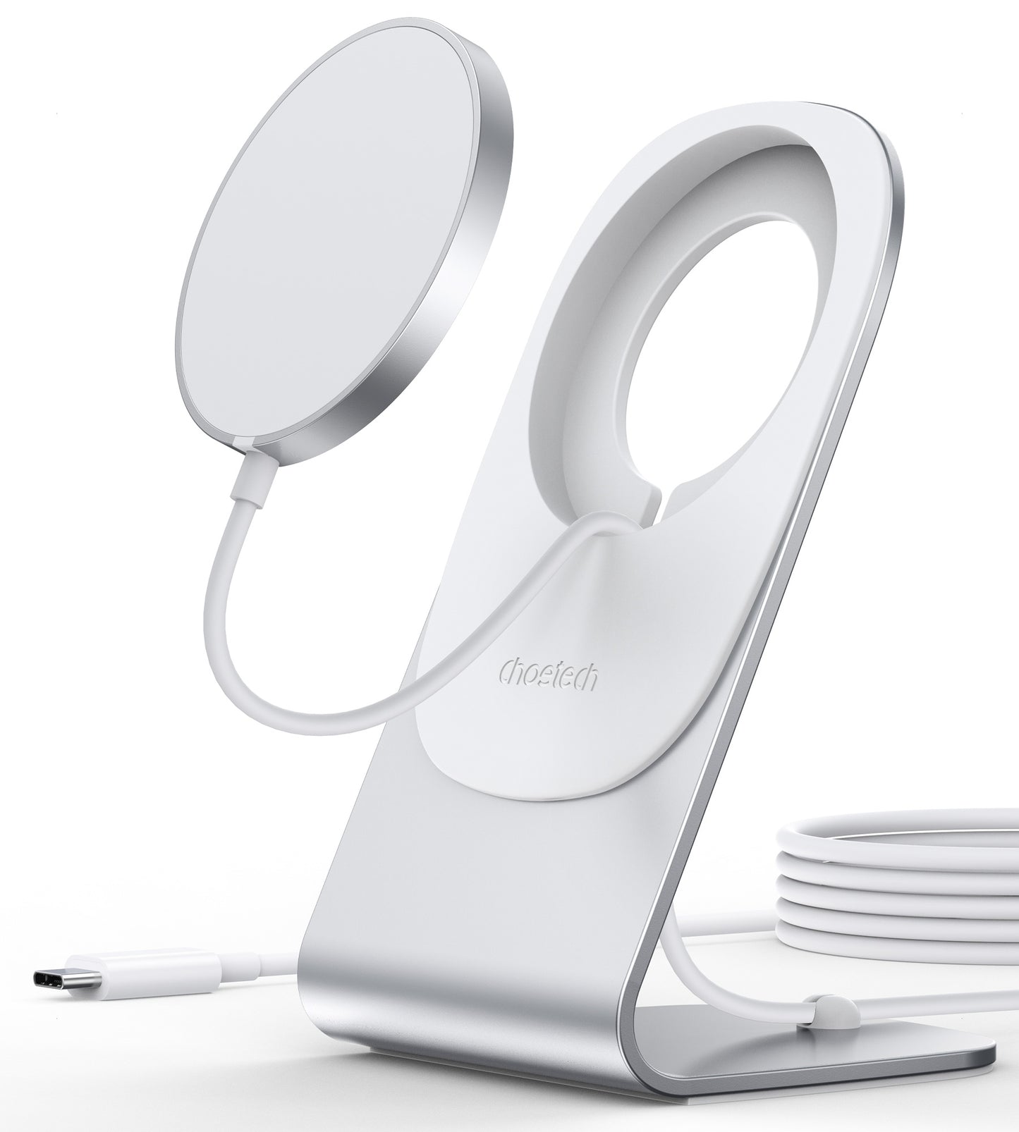 CHOETECH MIX00117SL MagSafe Fast Wireless Charger Stand – Holder for iPhone 13/12 (H047 + T517