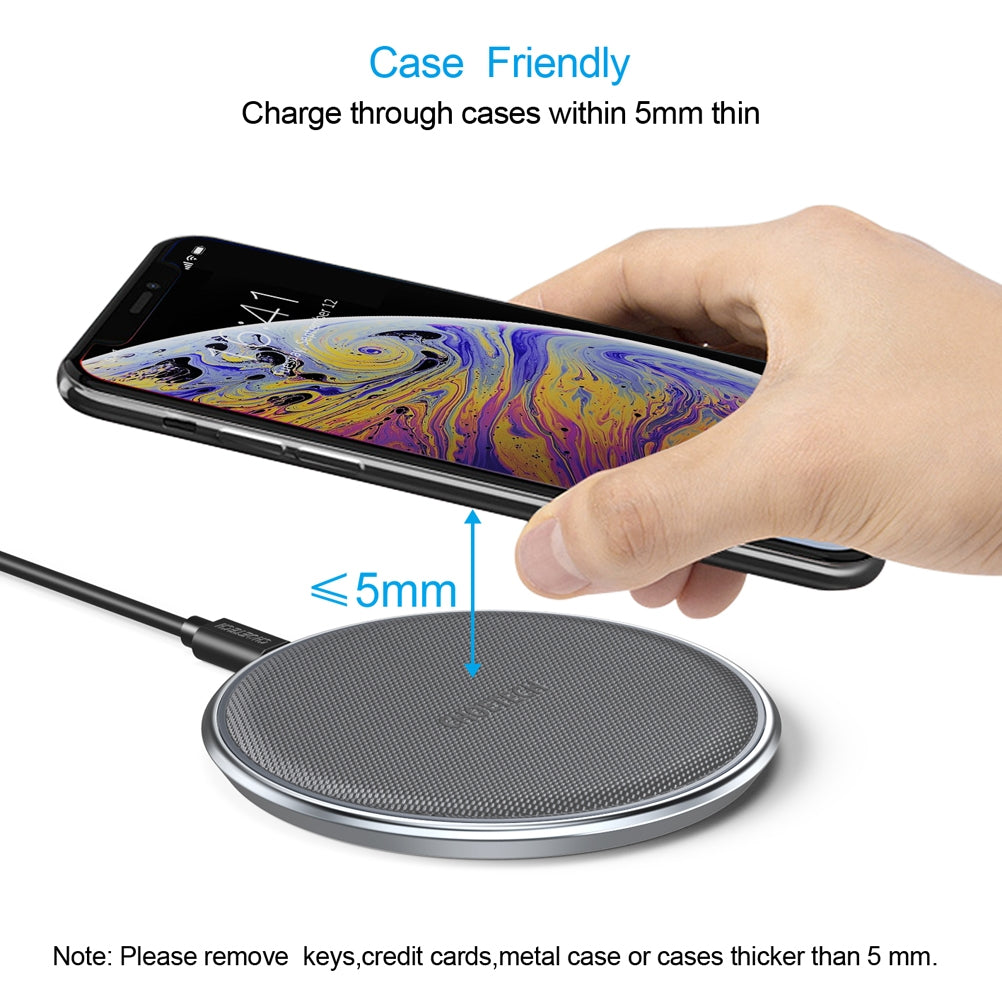 CHOETECH T539-S Fast Wireless Charger – 10W Qi-Certified Charging Pad for iPhone, Samsung & Other Qi-Enabled Devices