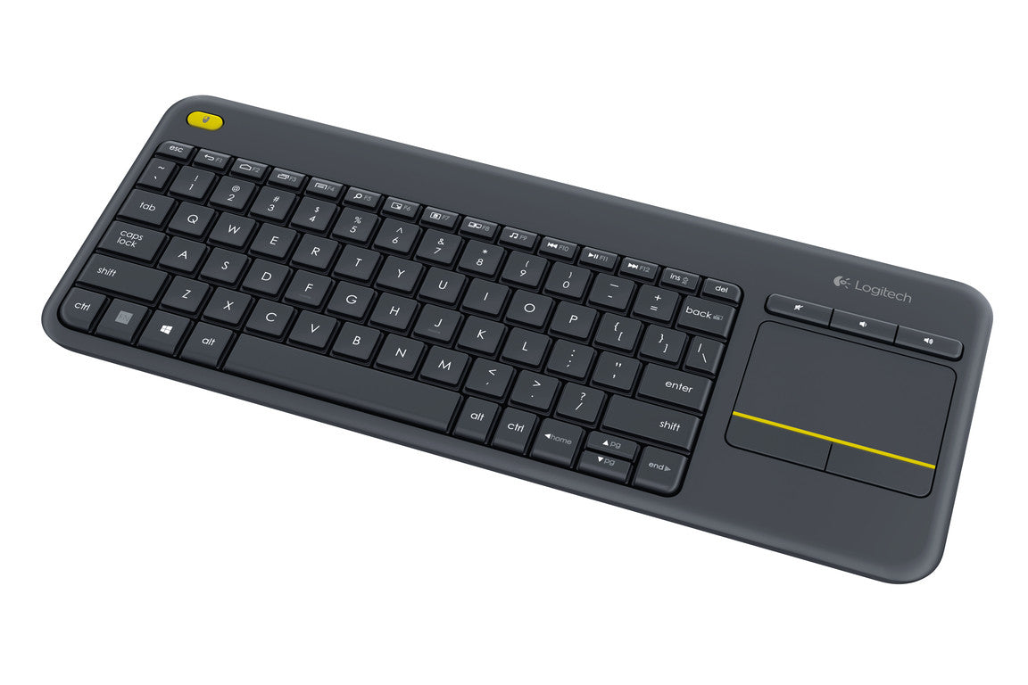 Logitech K400 Plus Wireless Touch Keyboard – Built-in Touchpad, Long-Range Connectivity – Black (920-007165)