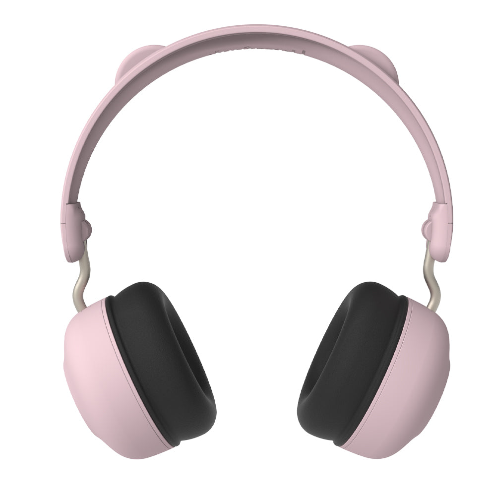 Kreafunk Kids Buzz Junior Bluetooth Headphones – Wireless, Safe Volume Limit, Lightweight, Dusty Rose