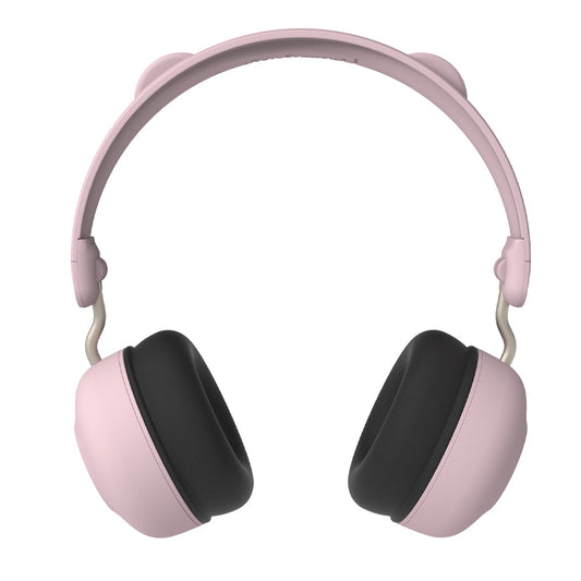 Kreafunk Kids Buzz Junior Bluetooth Headphones – Wireless, Safe Volume Limit, Lightweight, Dusty Rose