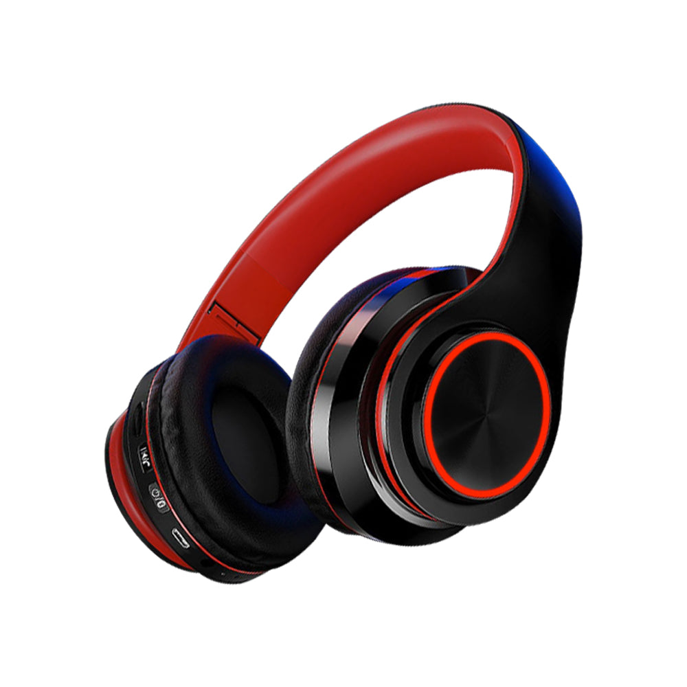Bluetooth 5.0 Foldable Wireless Stereo Headphones – Over-Ear Earphones with HD Sound (Black)