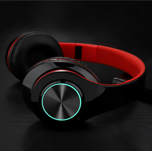 Bluetooth 5.0 Foldable Wireless Stereo Headphones – Over-Ear Earphones with HD Sound (Black)