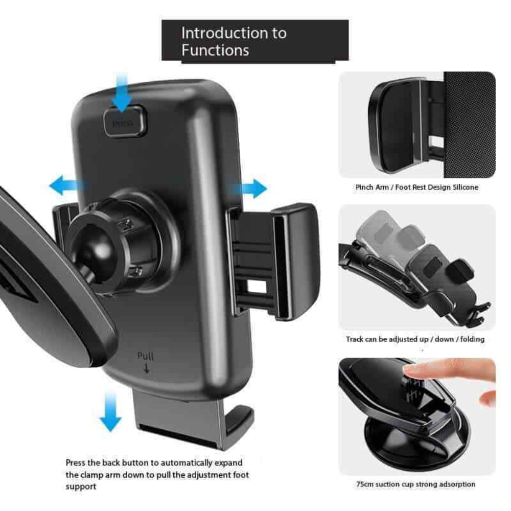 Universal Car Phone Holder – Dashboard Mount, Hands-Free Stand for All Smartphones