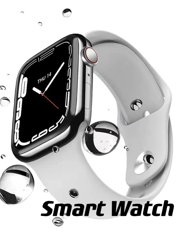 Smart Watch 44mm with Bluetooth Calling – Multi-Dial Display, Blood Oxygen Monitor, Sports & Game Modes – Compatible with iOS & Android – White + 2 Straps