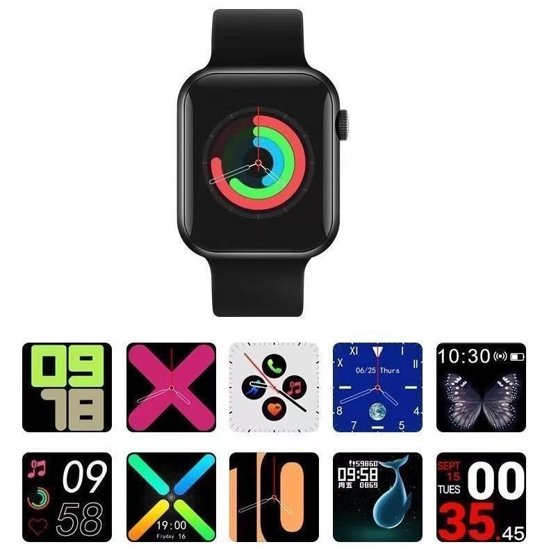 Smart Watch 44mm with Bluetooth Calling – Multi-Dial Display, Blood Oxygen Monitor, Sports & Game Modes – Compatible with iOS & Android – White + 2 Straps