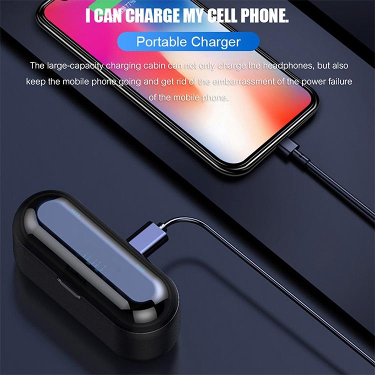 V5.0 Wireless Bluetooth Headset with Touch Control – Stereo Sound, Charging Case, In-Ear Earbuds