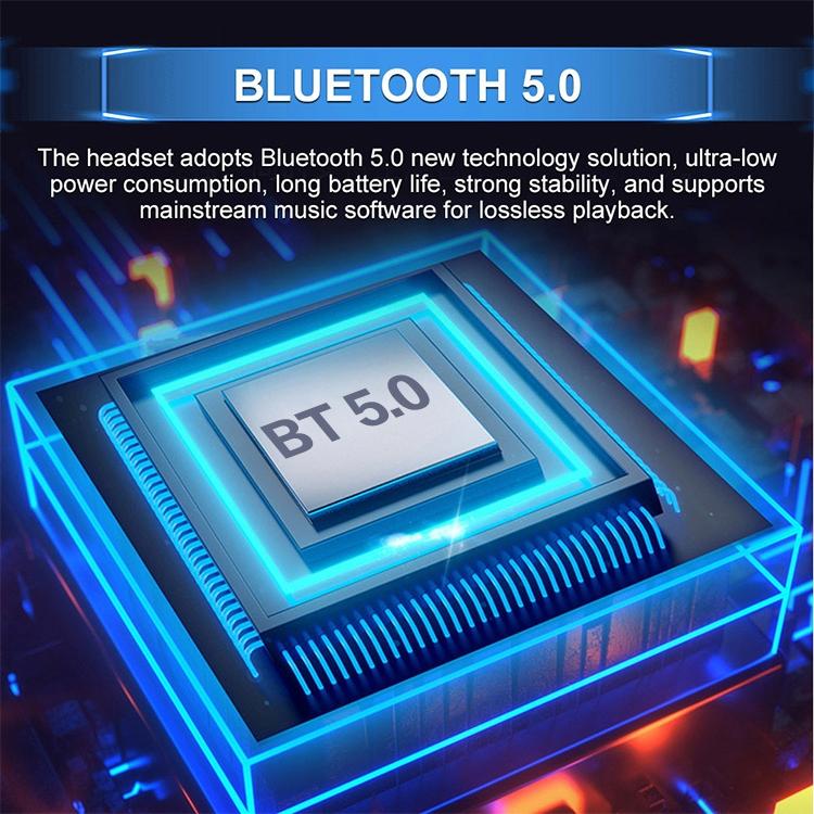V5.0 Wireless Bluetooth Headset with Touch Control – Stereo Sound, Charging Case, In-Ear Earbuds