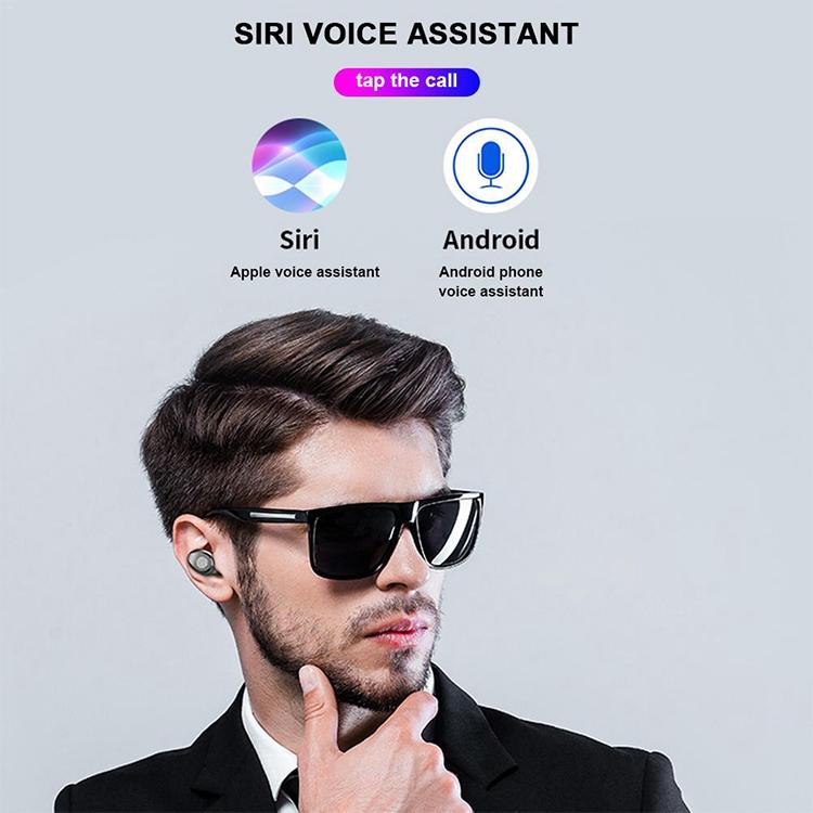V5.0 Wireless Bluetooth Headset with Touch Control – Stereo Sound, Charging Case, In-Ear Earbuds