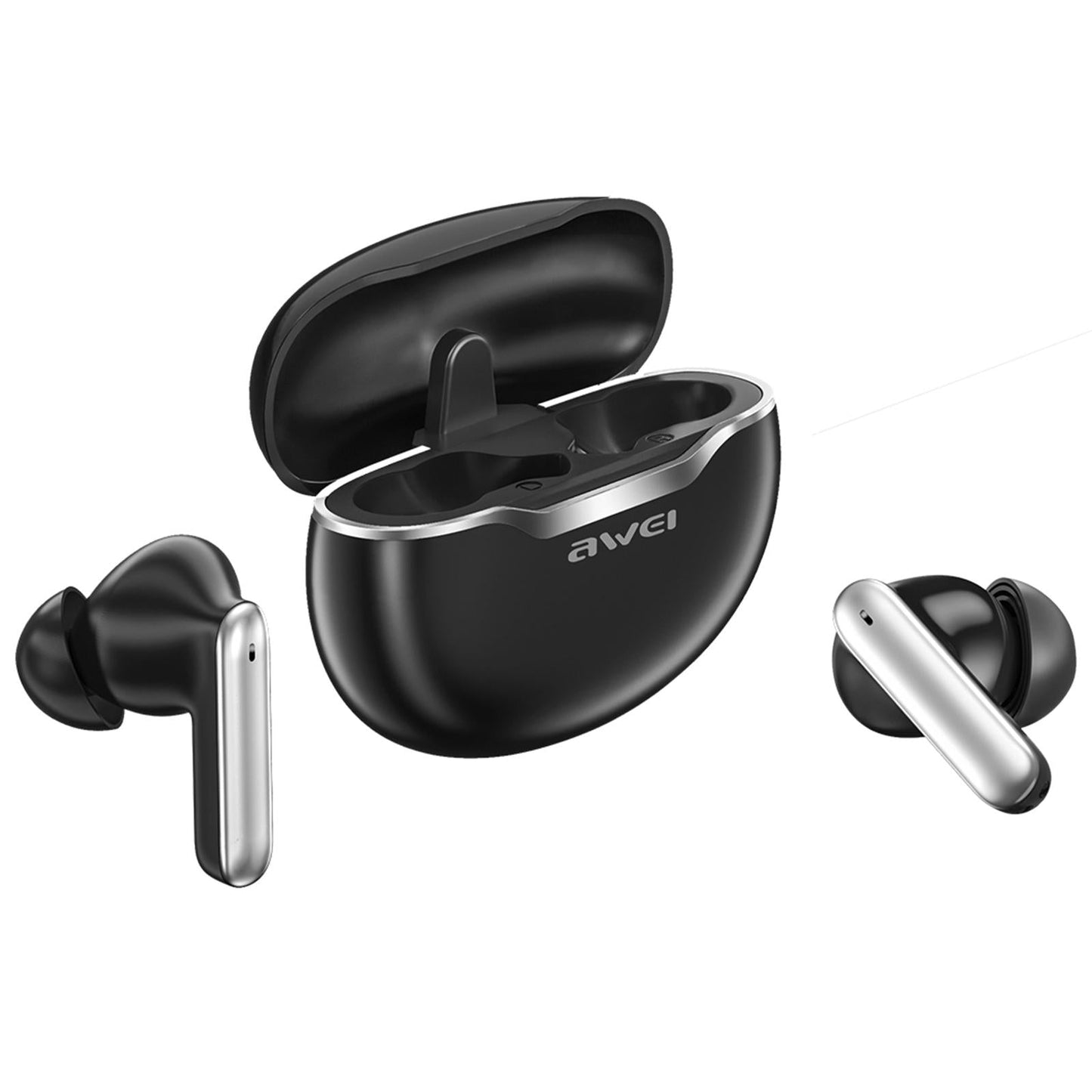 T50 True Wireless Gaming Earbuds – Low Latency, Bluetooth 5.3, LED Charging Case, Noise Reduction, Clear Mic