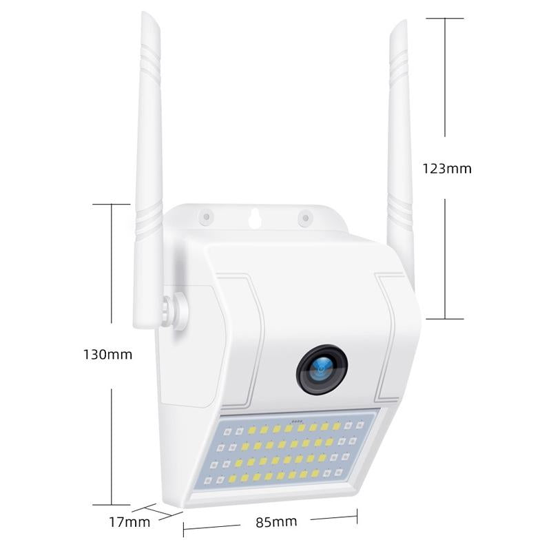 Wireless Wall Light Security Camera – 2MP, IP66 Waterproof, Night Vision, Motion Detection, Two-Way Audio, Remote Monitoring, 128GB Storage