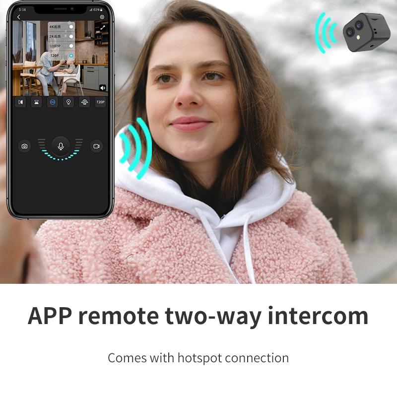 Wireless Dual Lens 4K Camera with Remote Monitoring. HD Security Surveillance Camera