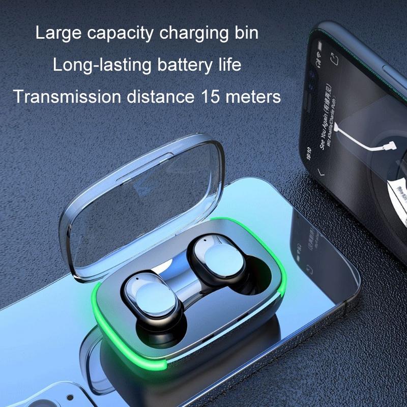 Y60 TWS 5.1 Wireless In-Ear Gaming Headphones – Breathing Light, Low Latency, Noise Cancelling, Charging Case