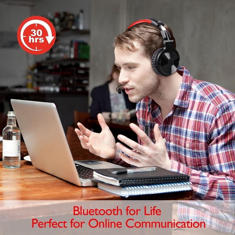 Wireless Gaming Headset – Black & Red, Noise Cancelling Mic, Surround Sound, Long Battery Life