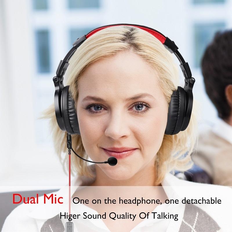 Wireless Gaming Headset – Black & Red, Noise Cancelling Mic, Surround Sound, Long Battery Life