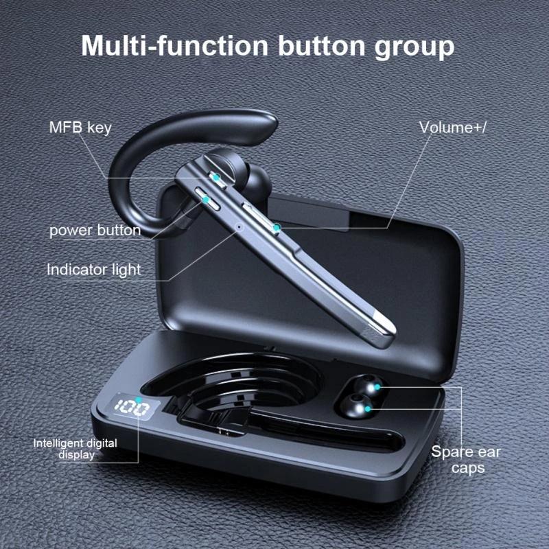 Gen2 Earhook Bluetooth Headphones – Business Edition, Noise Cancelling, Long Battery Life, Secure Fit, Hands-Free Calling