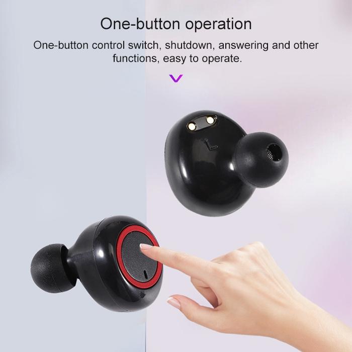 BTH-K08 TWS V5.0 Wireless Stereo Bluetooth Headset – True Wireless Earbuds with Charging Case