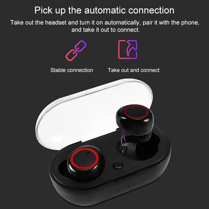 BTH-K08 TWS V5.0 Wireless Stereo Bluetooth Headset – True Wireless Earbuds with Charging Case