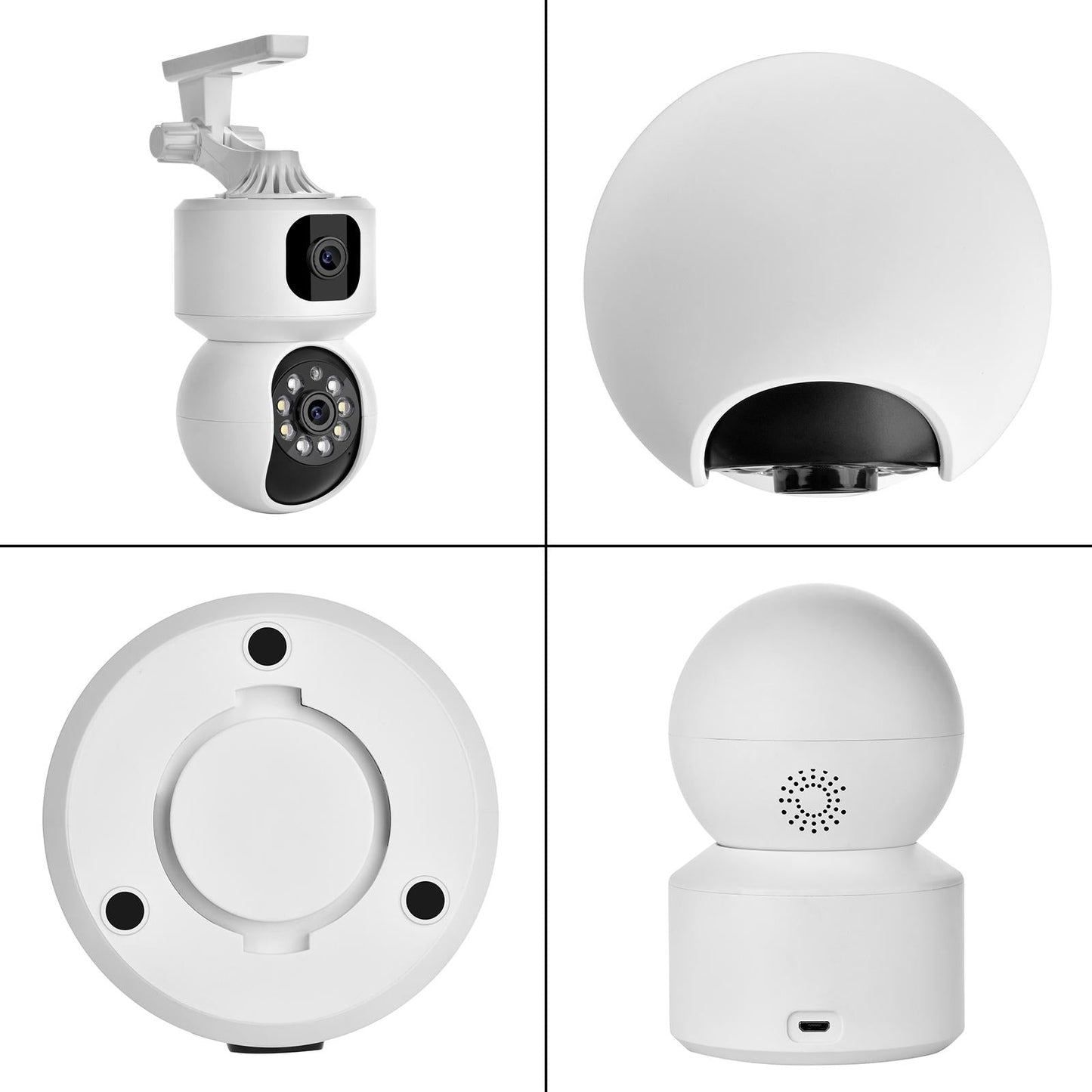Wireless Smart PTZ Security Camera – 2MP Dual Lens, Auto Tracking, Night Vision, WiFi Surveillance Cam