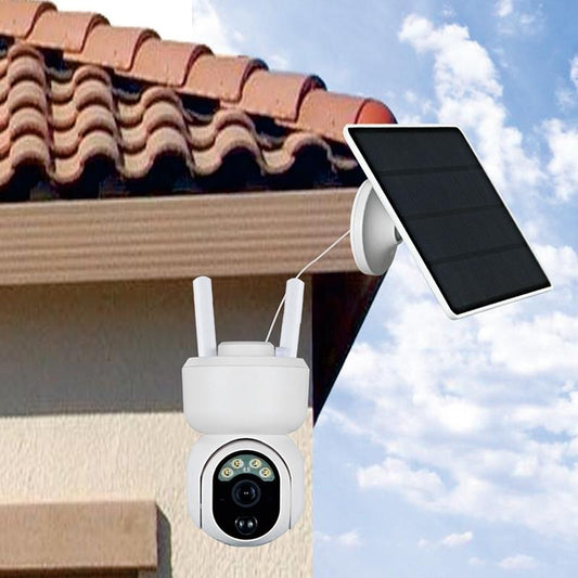 Smart Solar PTZ Camera – Full-Color Night Vision, AI Motion Detection, Outdoor Wireless Security