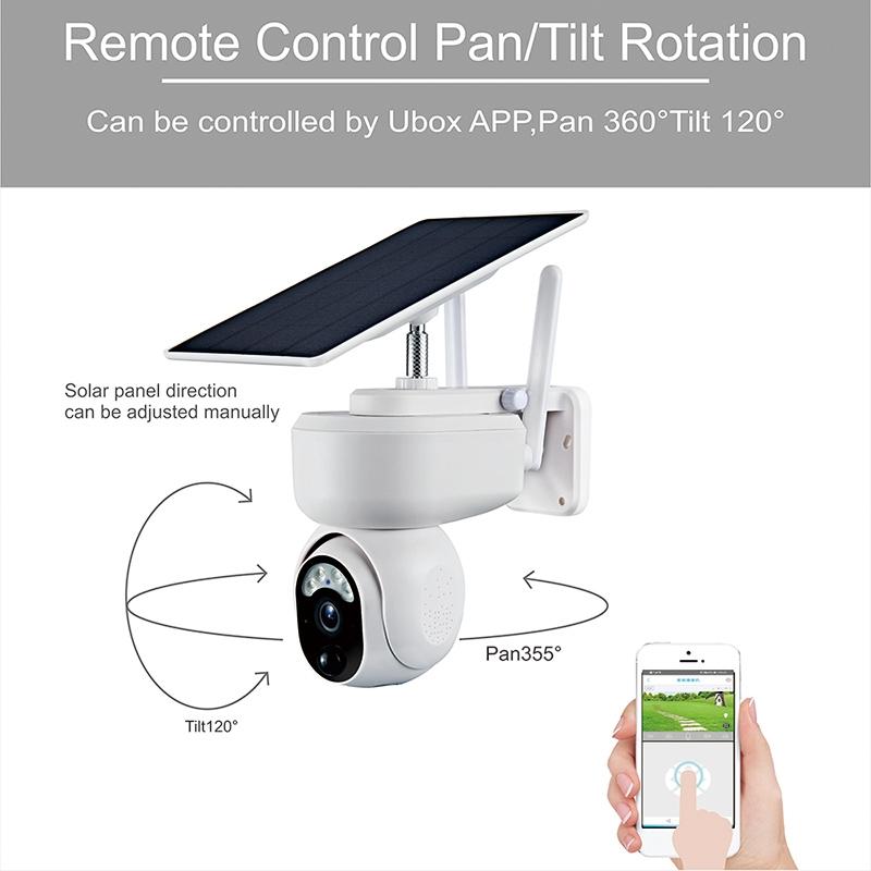 Smart Solar PTZ Camera – Full-Color Night Vision, AI Motion Detection, Outdoor Wireless Security