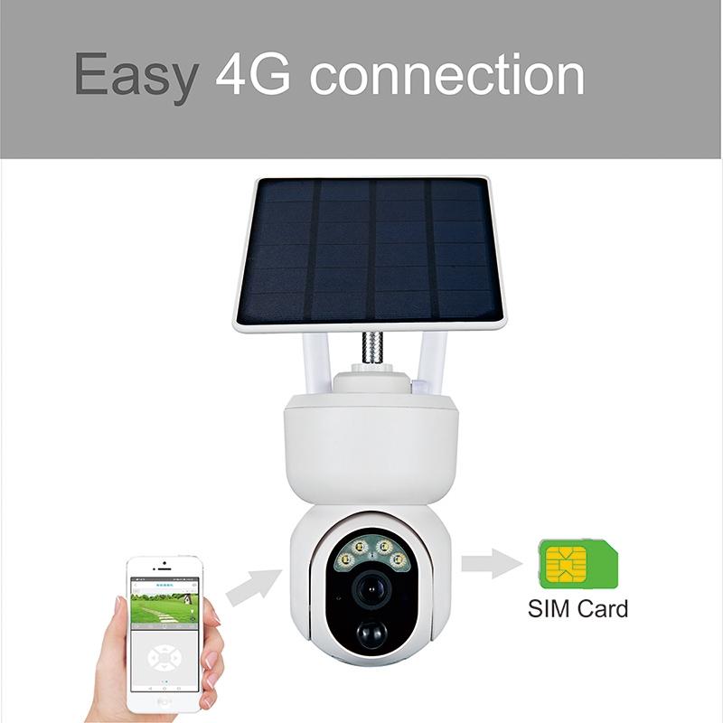 Smart Solar PTZ Camera – Full-Color Night Vision, AI Motion Detection, Outdoor Wireless Security