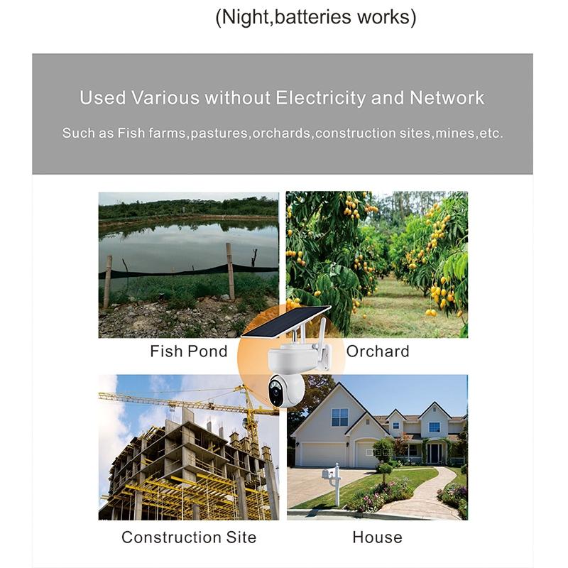 Smart Solar PTZ Camera – Full-Color Night Vision, AI Motion Detection, Outdoor Wireless Security