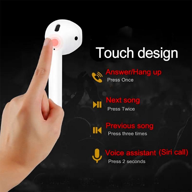 Wireless Charging Full-Touch TWS Bluetooth Headset 5.0 – True Wireless Stereo Earbuds, No Pairing Code Needed