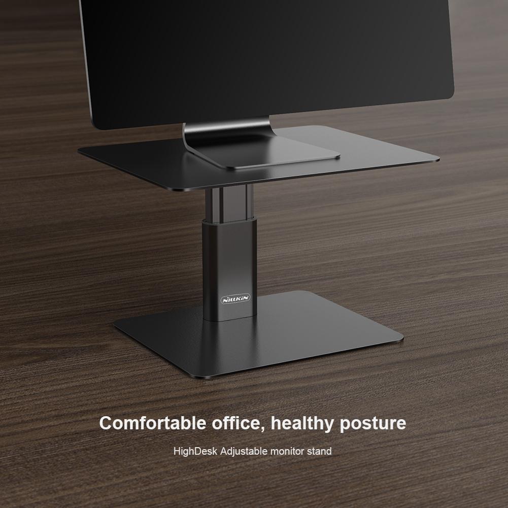 Adjustable Laptop & Monitor Desk Stand – Ergonomic Riser for Home or Office Setup – Black (Model: EDA0011511)