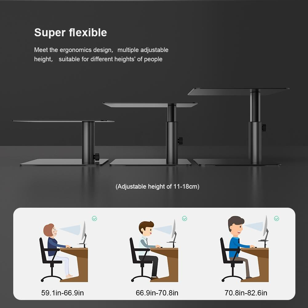 Adjustable Laptop & Monitor Desk Stand – Ergonomic Riser for Home or Office Setup – Black (Model: EDA0011511)