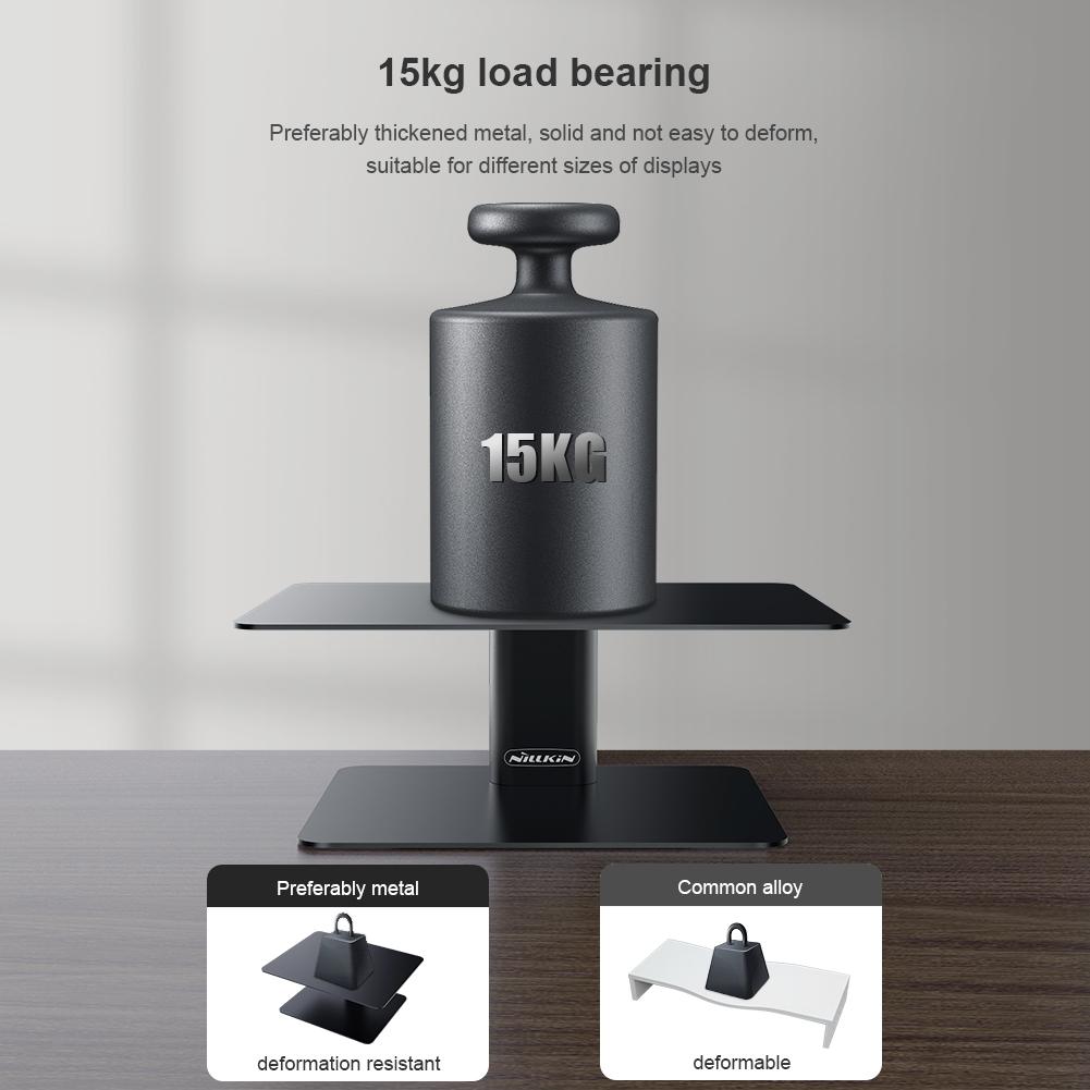 Adjustable Laptop & Monitor Desk Stand – Ergonomic Riser for Home or Office Setup – Black (Model: EDA0011511)