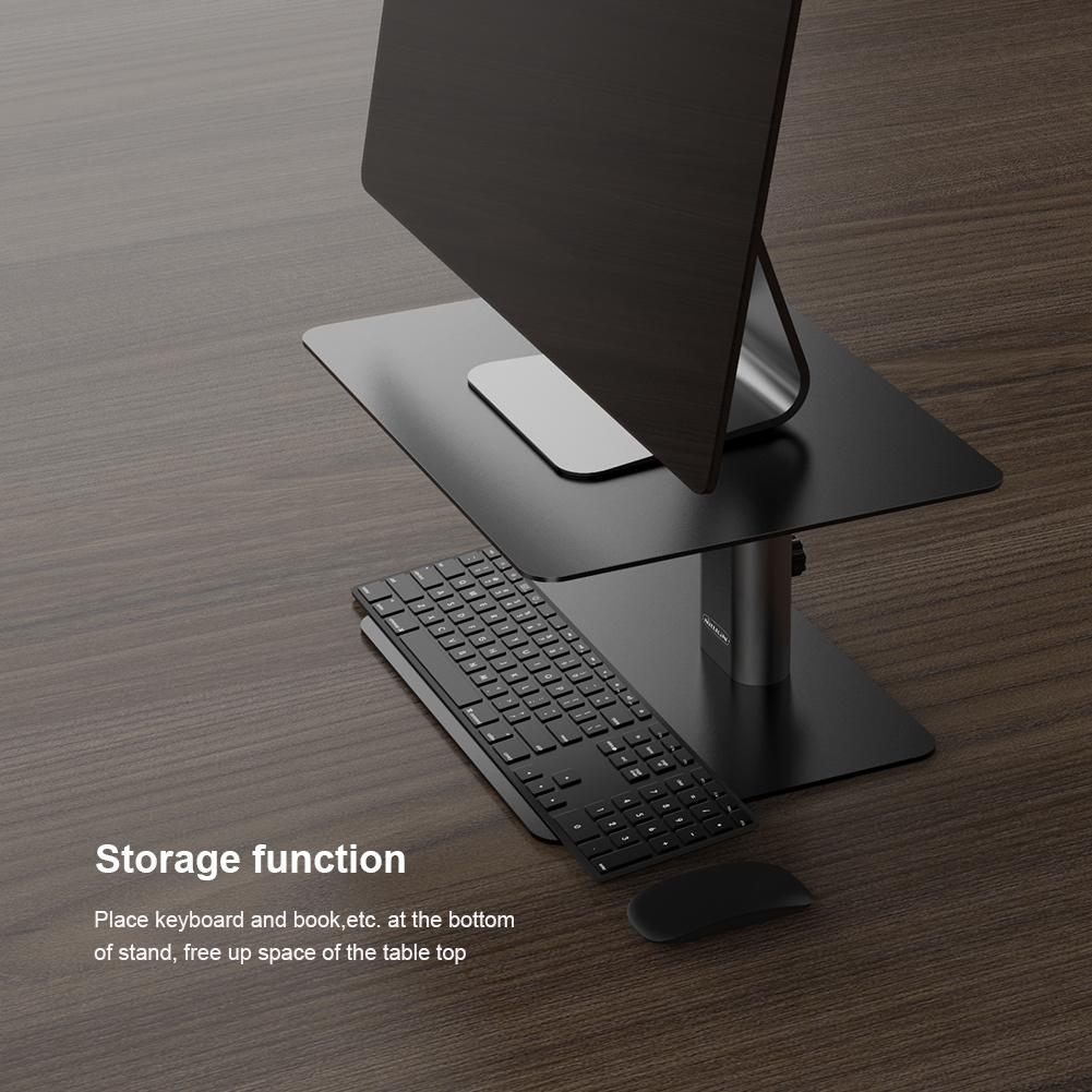Adjustable Laptop & Monitor Desk Stand – Ergonomic Riser for Home or Office Setup – Black (Model: EDA0011511)