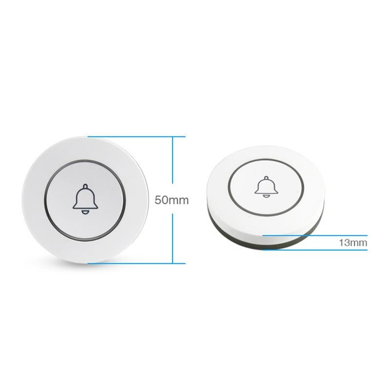 Compact Anti-Theft Wireless Doorbell Alarm – Button Triggered, Loud Siren Security Alert