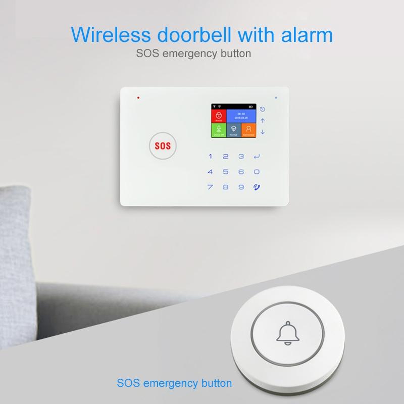 Compact Anti-Theft Wireless Doorbell Alarm – Button Triggered, Loud Siren Security Alert