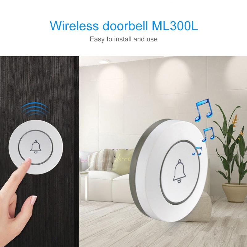 Compact Anti-Theft Wireless Doorbell Alarm – Button Triggered, Loud Siren Security Alert