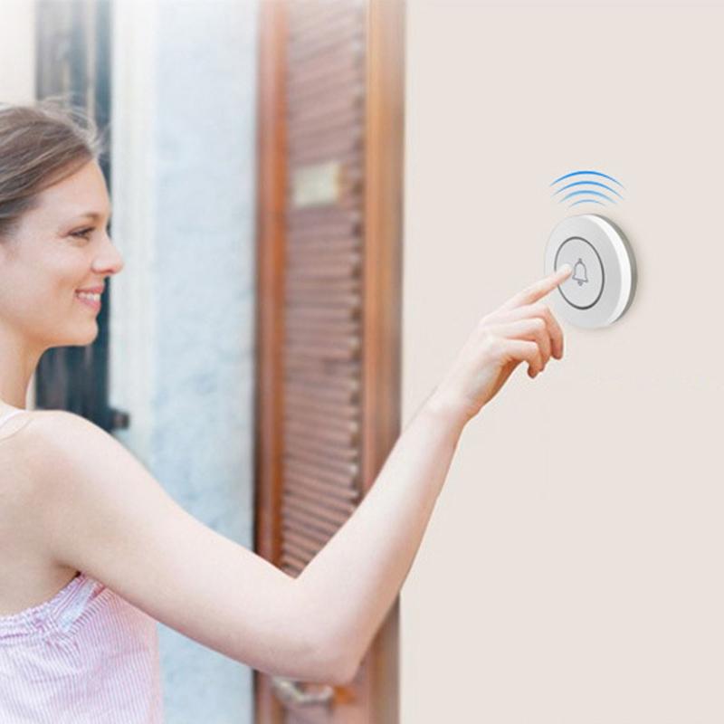 Compact Anti-Theft Wireless Doorbell Alarm – Button Triggered, Loud Siren Security Alert