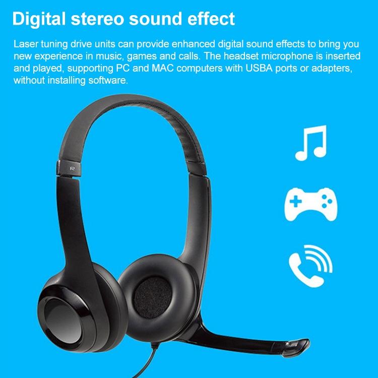 USB Wired Headset with Noise-Cancelling Microphone – Comfortable, High-Quality Sound for PC/Conference Calls