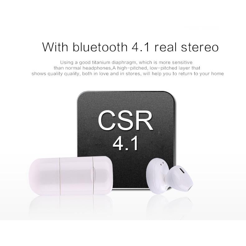 Mini Bluetooth 4.2 In-Ear Stereo Earphone with Charging Box – Single-Ear Wireless Headset