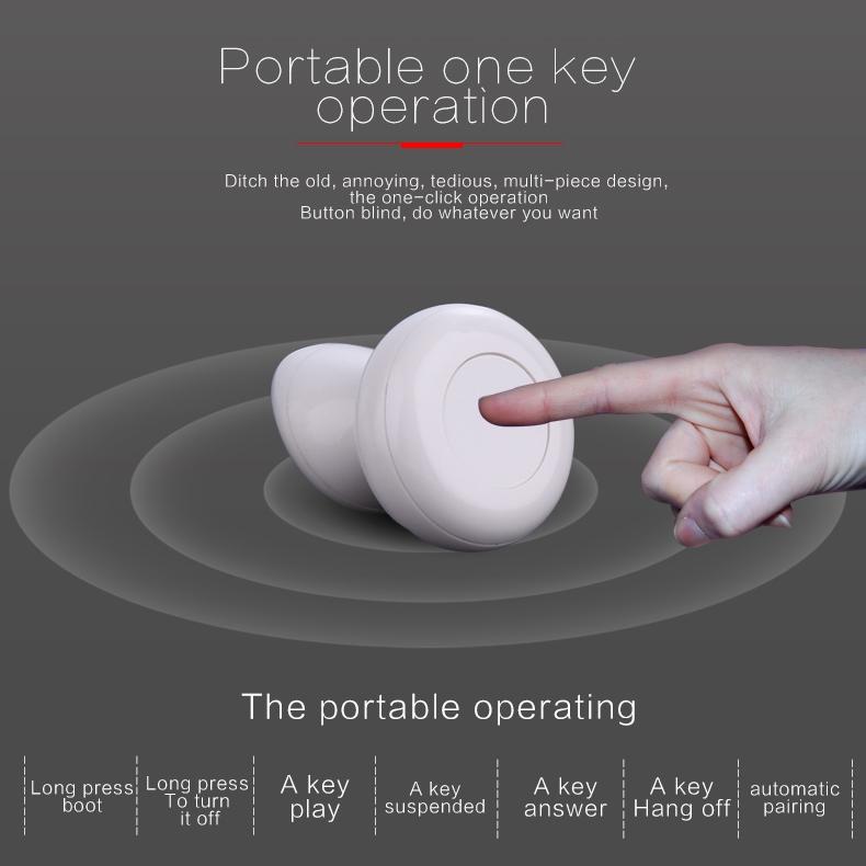 Mini Bluetooth 4.2 In-Ear Stereo Earphone with Charging Box – Single-Ear Wireless Headset