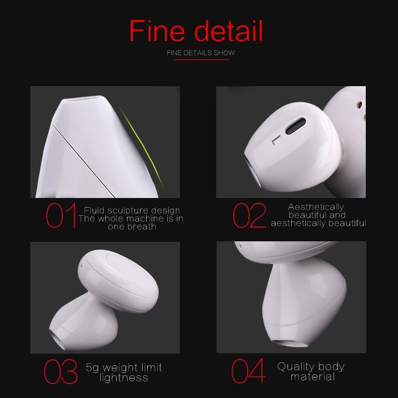Mini Bluetooth 4.2 In-Ear Stereo Earphone with Charging Box – Single-Ear Wireless Headset