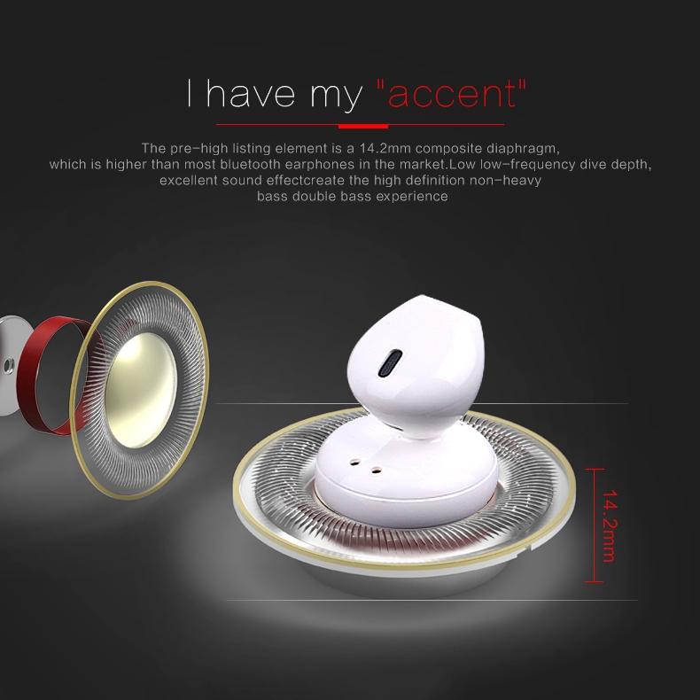 Mini Bluetooth 4.2 In-Ear Stereo Earphone with Charging Box – Single-Ear Wireless Headset