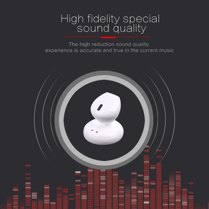 Mini Bluetooth 4.2 In-Ear Stereo Earphone with Charging Box – Single-Ear Wireless Headset